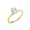9ct Yellow Gold 1.00ctw Oval Cut Lab Grown Diamond Ring Igi Certified