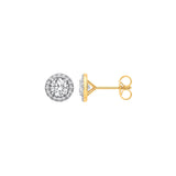 9ct Yellow Gold 1.16ctw Lab Grown Diamond Halo Earrings Igi Certified