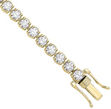 9ct Yellow Gold 10.00ctw Lab Grown Diamond Tennis Bracelet Wgi Certified