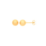 9ct Yellow Gold 6mm Ball Studs