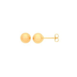 9ct Yellow Gold 6mm Ball Studs