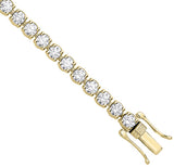 9ct Yellow Gold 7.00ctw Lab Grown Diamond Tennis Bracelet Wgi Certified