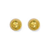 9ct Yellow Gold 8mm D/c Studs