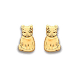 9ct Yellow Gold Cat Studs