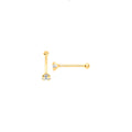9ct Yellow Gold Claw Set CZ Nose Pin Stud