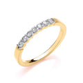 9ct Yellow Gold D.025ct Diamond Half Et Ring