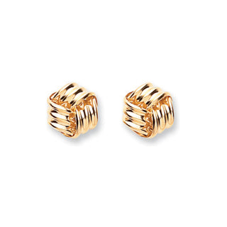 9ct Yellow Gold Fancy Knot Studs (£175)