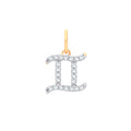 9ct Yellow Gold Gemini Zodiac 0.12ct Pendant