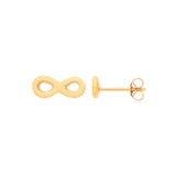9ct Yellow Gold Infinity Studs