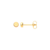 9ct Yellow Gold Plain Round 3.2mm Studs