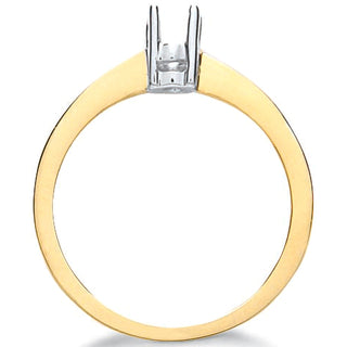 9ct Yellow Gold Ring Mount 0.10-0.15ct
