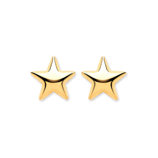 9ct Yellow Gold Star Studs