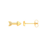 9ct Yellow Gold Tiny Arrow Studs