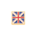9ct Yellow Gold Union Jack Single Stud For Men
