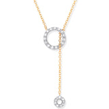 9ct Yg 0.09ctw Tassel Through Circle Of Life Pendant (18in/45cm) Chain