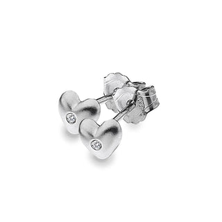 Sterling Silver Lily and Lotty Diamond Set Heart Earrings