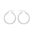 Sterling Silver Square Tube Hooped Earrings