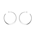 Sterling Silver Creole Diamond Cut Hoop Earrings