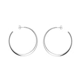 Sterling Silver Creole Diamond Cut Hoop Earrings