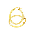 9K Yellow Gold 23mm Plain Hoop Earrings