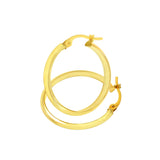 9K Yellow Gold 23mm Plain Hoop Earrings