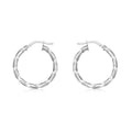 9K White Gold Wrap Hoop Earrings