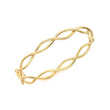 9K Yellow Gold Crossover Bangle