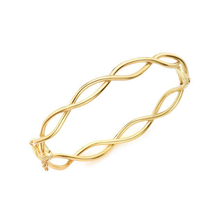 9K Yellow Gold Crossover Bangle