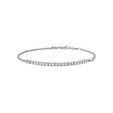 18K White Gold Diamond Bracelet 7"
