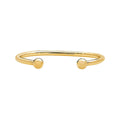 9K Yellow Gold Solid Torque Bangle