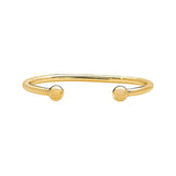 9K Yellow Gold Solid Torque Bangle
