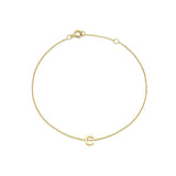 9K Yellow Gold Initial 'C' Adjustable Bracelet