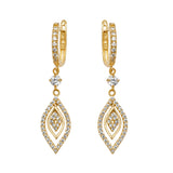 9K Yellow Gold Drop Earrings