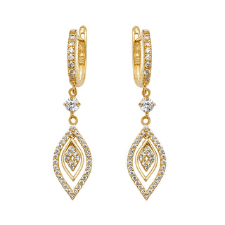 9K Yellow Gold Drop Earrings
