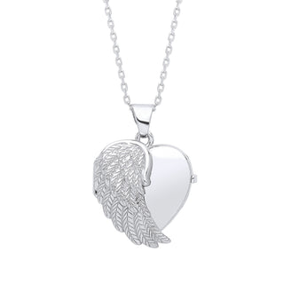 Angel One Wing Silver Locket