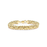 9ct Yellow Gold Large Oval Byzantine Bracelet