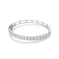 Baguette & Round CZ Ladies J-jaz Bangle