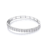 Baguette & Round CZ Ladies J-jaz Bangle