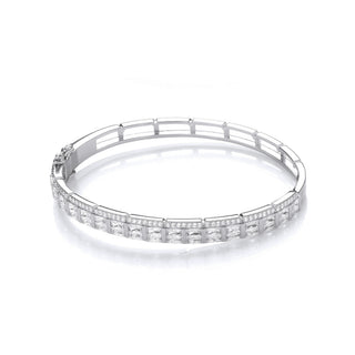 Baguette & Round CZ Ladies J-jaz Bangle