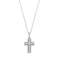 Beaded CZ Cross With Chain