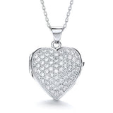 Big Heart Shape All CZ's On Front Locket