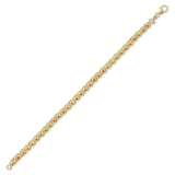 9K Yellow Gold Roller Ball Bracelet 7.5"
