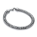 D-shape Ruthenium Colour Mesh Bracelet