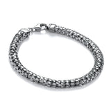 D-shape Ruthenium Colour Mesh Bracelet