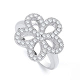 Daisy Shape Fancy CZ Ring
