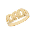 9K Yellow Gold Curb Side Dad Ring