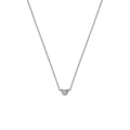 18K White Gold 0.09ct Diamond Set Necklace