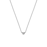 18K White Gold 0.09ct Diamond Set Necklace