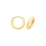 9K Yellow Gold 8mm Plain Huggies