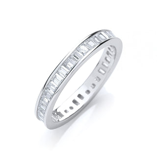 Full Et Baguettes Channel Set CZ Ring